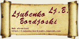 Ljubenko Borđoški vizit kartica